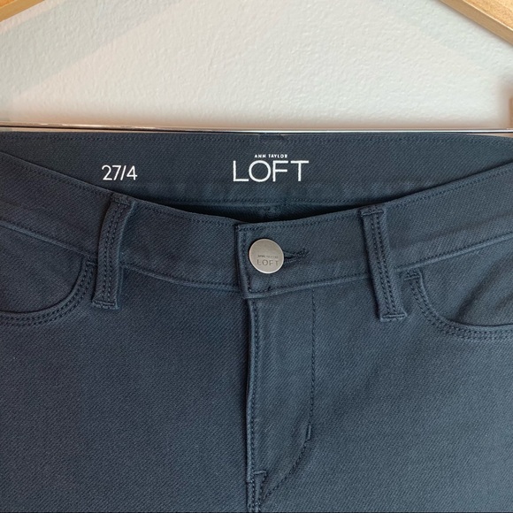 Ann Taylor Loft Black Cotton/Spandex Skinny Jeans 27/4 - Picture 2 of 6